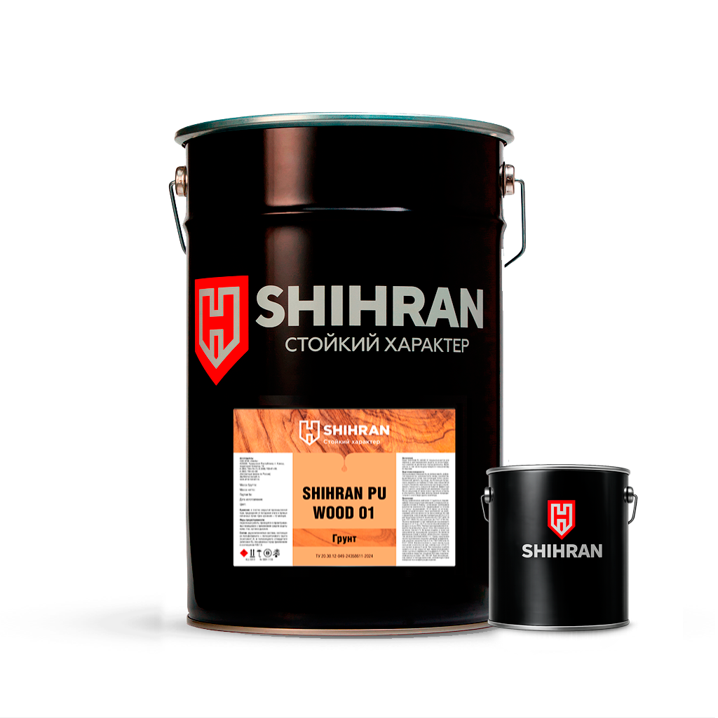 Грунт SHIHRAN PU WOOD 01 белая 22.5+1.7 кг